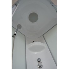 Душевая кабина Royal Bath НК 90x90 RB90HK7-WT-CH с гидромассажем стекло прозрачное задние стенки Белые