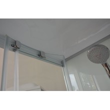 Душевая кабина Royal Bath НК 90x90 RB90HK7-WT-CH с гидромассажем стекло прозрачное задние стенки Белые