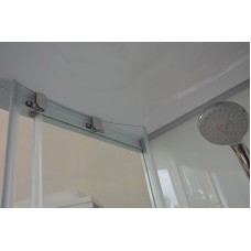 Душевая кабина Royal Bath НК 90x90 RB90HK7-WT-CH с гидромассажем стекло прозрачное задние стенки Белые