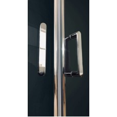 Душевая кабина Royal Bath ВК 90x90 RB90BK3-WT-CH с гидромассажем стекло прозрачное задняя стенка Белая