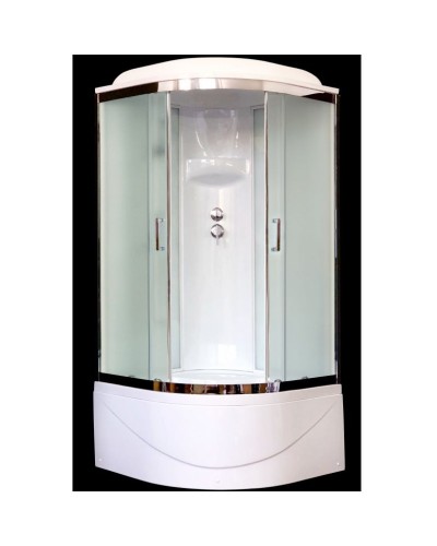 Душевая кабина Royal Bath НК RB90HK1-T-CH 90x90 стекло прозрачное задняя стенка Белая
