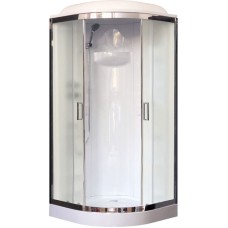 Душевая кабина Royal Bath НК RB90HK1-M-CH 90x90 профиль Хром задняя стенка Белая