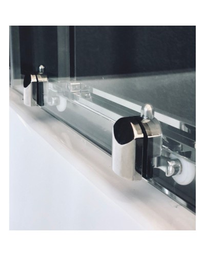 Душевая кабина Royal Bath ВК 90x90 RB90BK1-T-CH стекло прозрачное задние стенки Белые