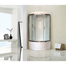 Душевая кабина Royal Bath ВК 90x90 RB90BK1-T-CH стекло прозрачное задние стенки Белые