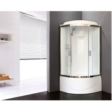 Душевая кабина Royal Bath ВК 90x90 RB90BK1-M-CH стекло матовое задние стенки Белые