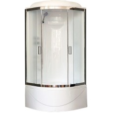 Душевая кабина Royal Bath ВК 90x90 RB90BK1-M-CH стекло матовое задние стенки Белые