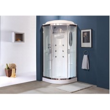 Душевая кабина Royal Bath НК RB90HK2-T-CH 90x90 с гидромассажем профиль Хром задняя стенка Белая