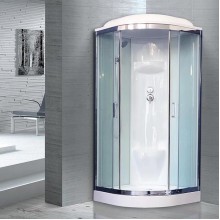 Душевая кабина Royal Bath НК 100x100 RB100HK6-WT-CH стекло прозрачное задняя стенка Белая