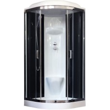 Душевая кабина Royal Bath НК 90x90 RB90HK6-BT-CH стекло прозрачное задняя стенка Черная