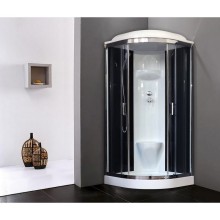 Душевая кабина Royal Bath НК 90x90 RB90HK6-BT-CH стекло прозрачное задняя стенка Черная
