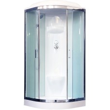 Душевая кабина Royal Bath НК 90x90 RB90HK6-WT-CH стекло прозрачное задняя стенка Белая