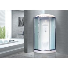Душевая кабина Royal Bath НК 90x90 RB90HK6-WT-CH стекло прозрачное задняя стенка Белая