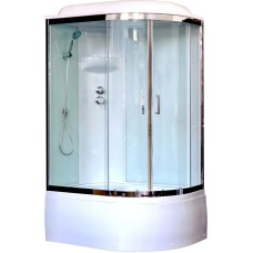 Душевая кабина Royal Bath ВК 120x80 RB8120BK6-WT-CH-L стекло прозрачное задние стенки Белые