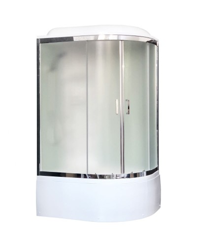 Душевая кабина Royal Bath ВК 120x80 RB8120BK3-WC-CH-L с гидромассажем стекло матовое задние стенки Белые