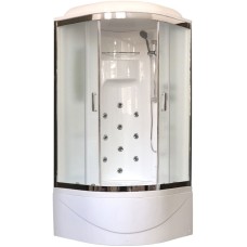 Душевая кабина Royal Bath NRW 90x90 RB90NRW-C-CH с гидромассажем стекло матовое задняя стенка Белая