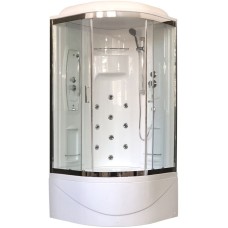 Душевая кабина Royal Bath NRW 90x90 RB90NRW-T-CH с гидромассажем стекло прозрачное задняя стенка Белая