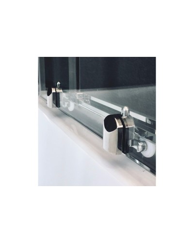 Душевая кабина Royal Bath NRW 100x100 RB100NRW-T-CH с гидромассажем стекло прозрачное задняя стенка Белая