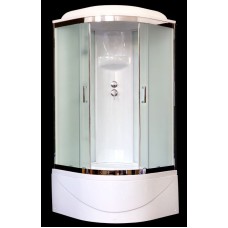 Душевая кабина Royal Bath ВК 90x90 RB90BK6-WC-CH стекло матовое задняя стенка Белая