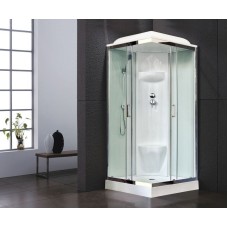 Душевая кабина Royal Bath HP 80х80 RB80HP6-WT-CH стекло прозрачное задняя стенка Белая