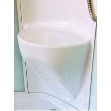 Душевая кабина Royal Bath HP 80х80 RB80HP6-WT-CH стекло прозрачное задняя стенка Белая