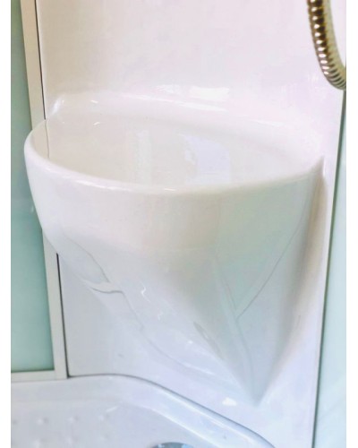 Душевая кабина Royal Bath HP 80х80 RB80HP6-WT-CH стекло прозрачное задняя стенка Белая