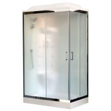 Душевая кабина Royal Bath HP 120х80 RB8120HP7-WC-CH-L с гидромассажем стекло матовое задняя стенка Белая