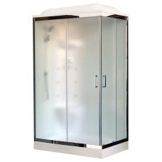 Душевая кабина Royal Bath HP 120х80 RB8120HP7-WC-CH-L с гидромассажем стекло матовое задняя стенка Белая