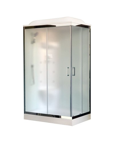 Душевая кабина Royal Bath HP 120х80 RB8120HP7-WC-CH-L с гидромассажем стекло матовое задняя стенка Белая