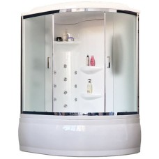 Душевой бокс Royal Bath ALP 170х100 RB170ALP-C-CH-L с гидромассажем стекло матовое задняя стенка Белая
