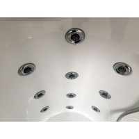 Душевой бокс Royal Bath ALP 170x100 RB170ALP-T-CH-L с гидромассажем стекло прозрачное задняя стенка Белая