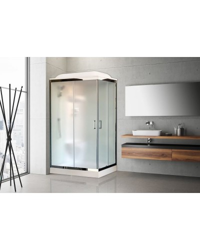Душевая кабина Royal Bath HP 120х80 RB8120HP6-WC-CH-L стекло матовое задняя стенка Белая