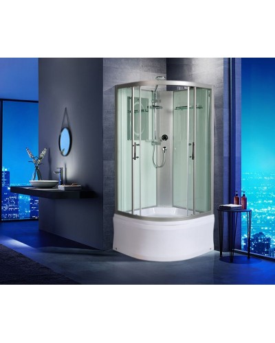 Душевая кабина WeltWasser WW500 Halle 901 90x90 10000003239 профиль Хром стекло прозрачное