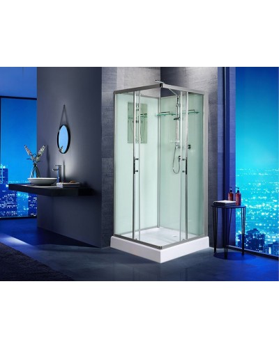 Душевая кабина WeltWasser WW500 Laine 901 90x90 10000003259 профиль Хром стекло прозрачное