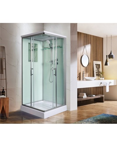 Душевая кабина WeltWasser WW500 Laine 1002 100x100 10000003263 профиль Хром стекло прозрачное