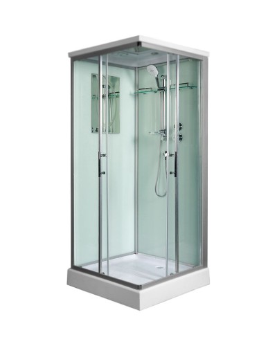 Душевая кабина WeltWasser WW500 Laine 1002 100x100 10000003263 профиль Хром стекло прозрачное