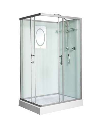 Душевая кабина WeltWasser WW500 Laine 1201 120x90 10000003270 профиль Хром стекло прозрачное