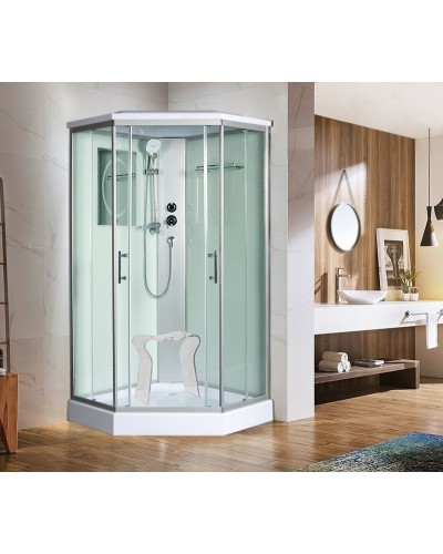 Душевая кабина WeltWasser WW500 Nesse 902 90x90 10000003280 профиль Хром стекло прозрачное