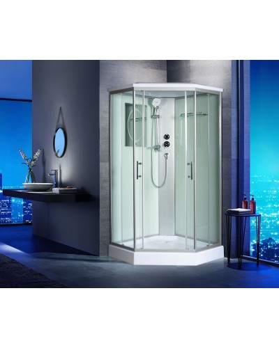 Душевая кабина WeltWasser WW500 Nesse 902 90x90 10000003280 профиль Хром стекло прозрачное