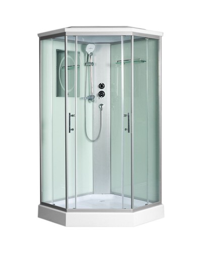 Душевая кабина WeltWasser WW500 Nesse 1002 100x100 10000003281 профиль Хром стекло прозрачное