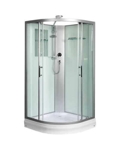 Душевая кабина WeltWasser WW500 Werra 801 80x80 10000003222 профиль Хром стекло прозрачное