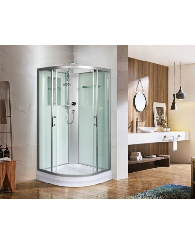 Душевая кабина WeltWasser WW500 Werra 801 80x80 10000003222 профиль Хром стекло прозрачное