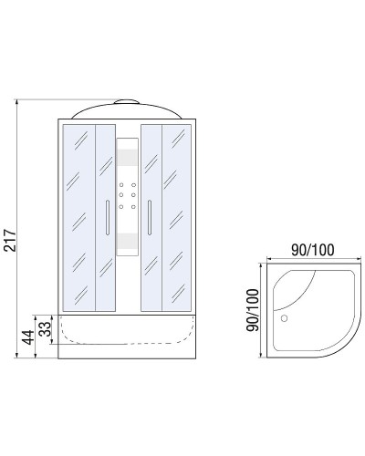 Душевая кабина River Temza 90x90 TH 10000000212 с поддоном