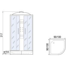 Душевая кабина River Temza 90x90 ТН 10000001290 с поддоном