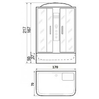 Душевой бокс River Sena 170x70 ТН 10000001807 с поддоном