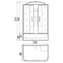 Душевая кабина River Sena 120x80 МТ 10000001133 с поддоном