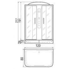 Душевая кабина River Sena 120x80 ТН 10000001451 с поддоном