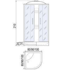 Душевая кабина River Nara 90x90 МТ 10000000171 с поддоном