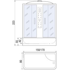Душевой бокс River Dunay 170x80 ТН 10000001473 с поддоном