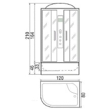 Душевая кабина River Dunay 120x80 МТ R 10000000125 с поддоном