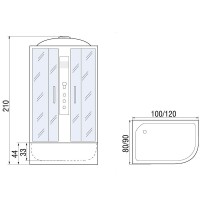 Душевая кабина River Desna 120x90 МТ L 10000001761 с поддоном